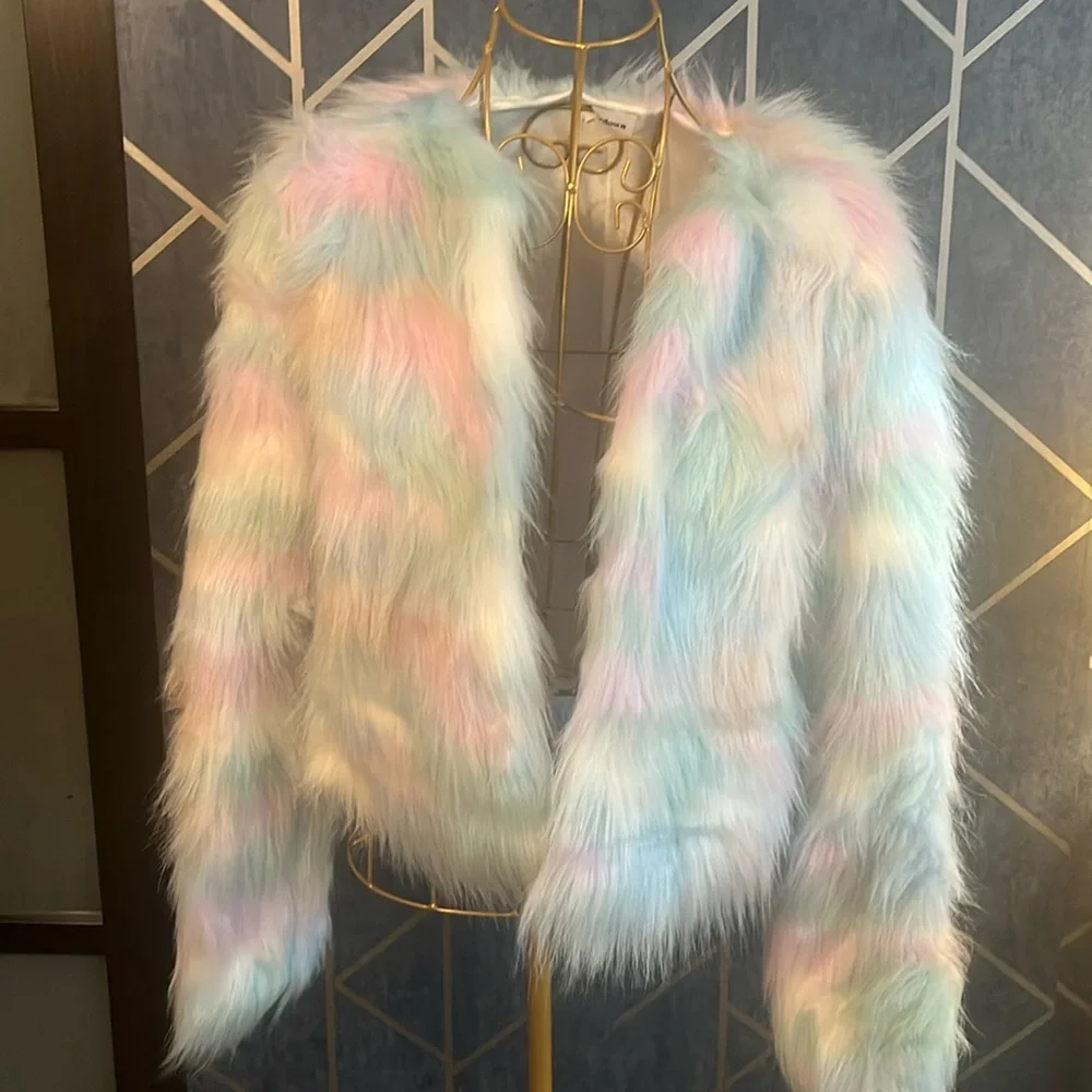 superdown Pastel Dream Teddy Jacket - Picture 1 of 11